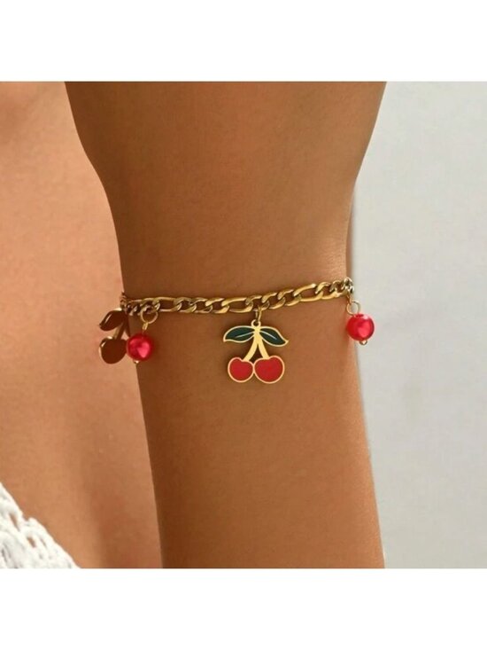 Anthropologie Jewelry - Cherry Bracelet Q892